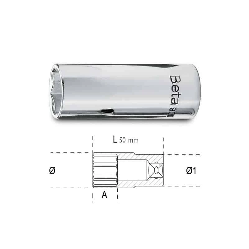 BETA Douille 6 Pans1/4" Série Longue - 900L