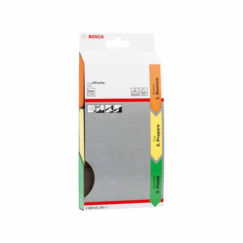 BOSCH 3 éponges Abrasives S470 Best For Profile - 2608621252 – Image 2