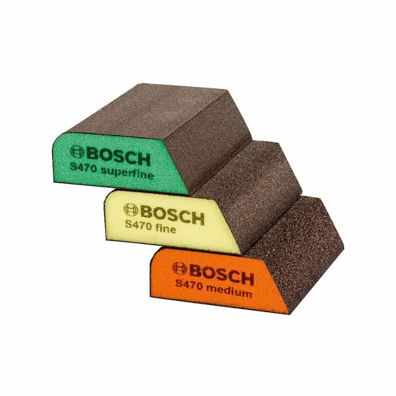 BOSCH 3 éponges Abrasives S470 Best For Profile - 2608621252