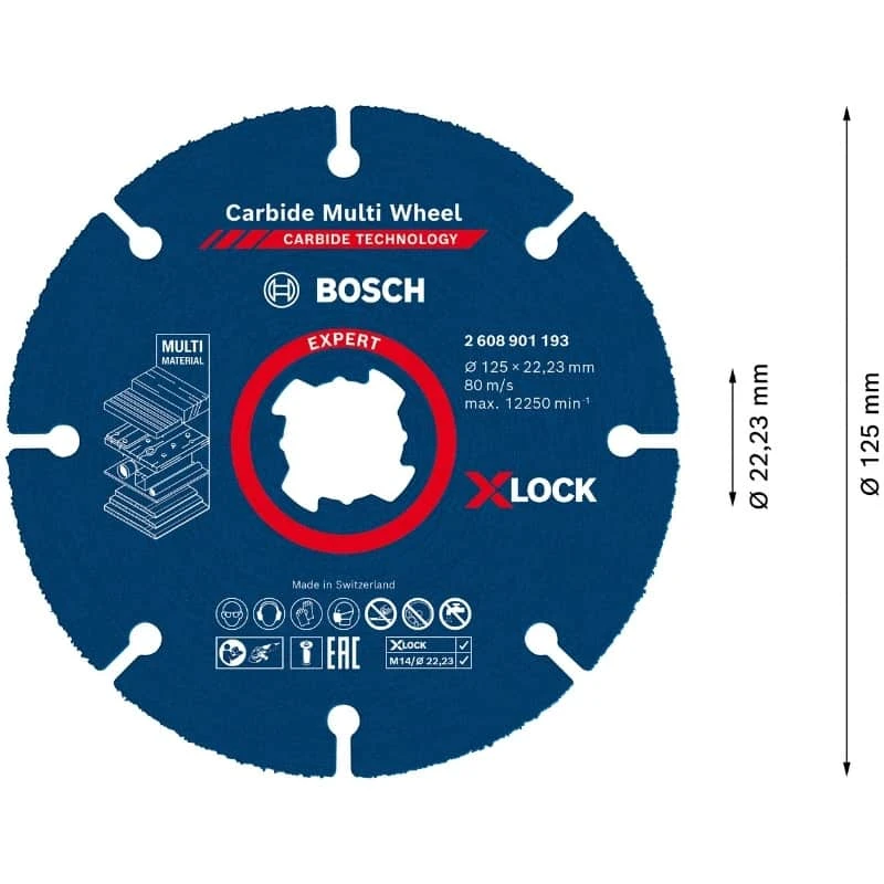 BOSCH Disque X-Lock Carbure Expert Multimatériaux 125 Mm - 2608901193 – Image 3