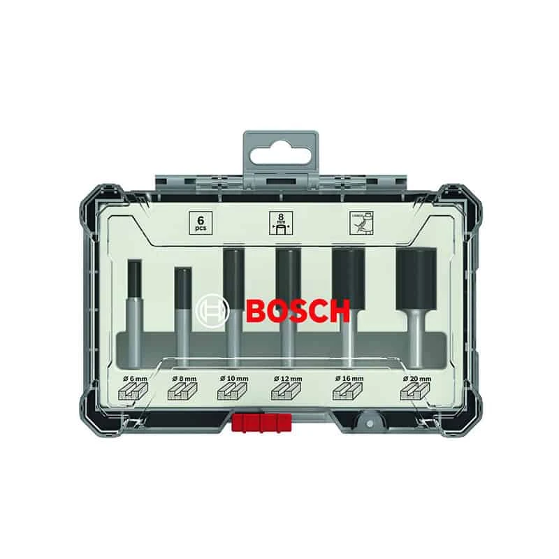 BOSCH Kit De 6 Fraises à Défoncer à Queue De 6mm - 2607017465